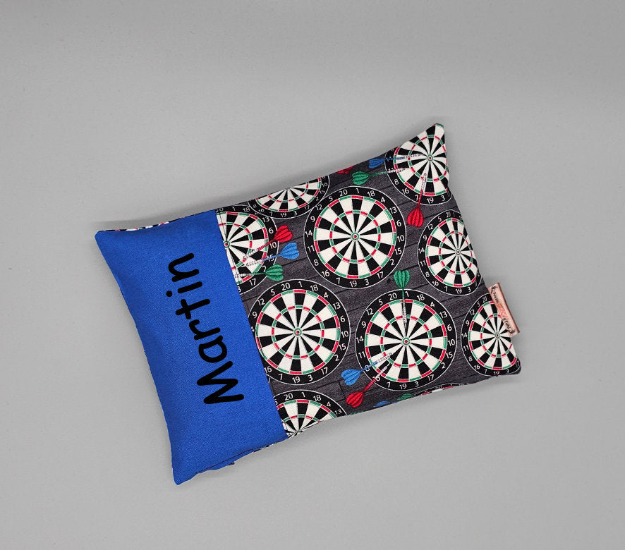 BIO KÖRNERKISSEN personalisierbar mit Name & Inlett, 24 x 17 cm, KIRSCHKERNKISSEN, Rapskissen, Dinkelkissen, Wärmekissen, Darts