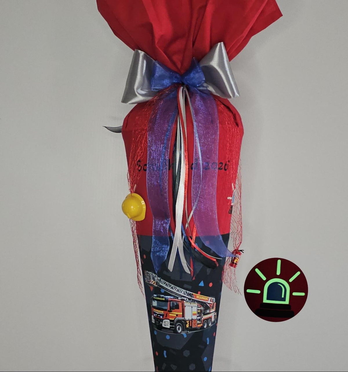 SCHULTÜTE "FEUERWEHR" nachtleuchtend personalisiert Set Manschette doppellagig Ergobag McNeil Step by Step Reifen 70 cm Einschulung